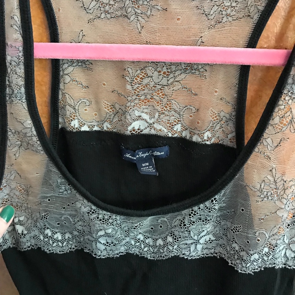american eagle black tank top